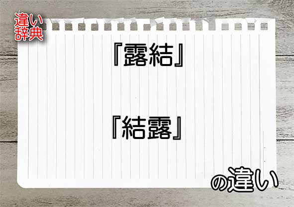 『露結』と『結露』の違いの意味を早わかり！