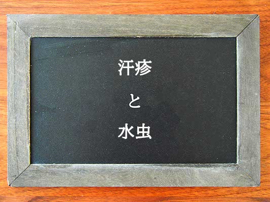 汗疹と水虫の違いとは？違いを解説