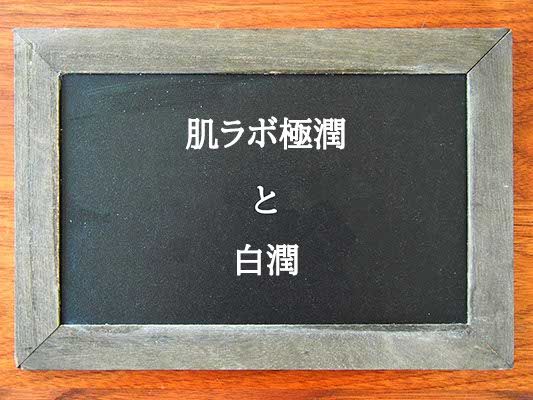 肌ラボ極潤と白潤の違いとは？違いを解説