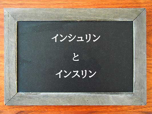 インシュリンとインスリンの違いとは？違いを解説