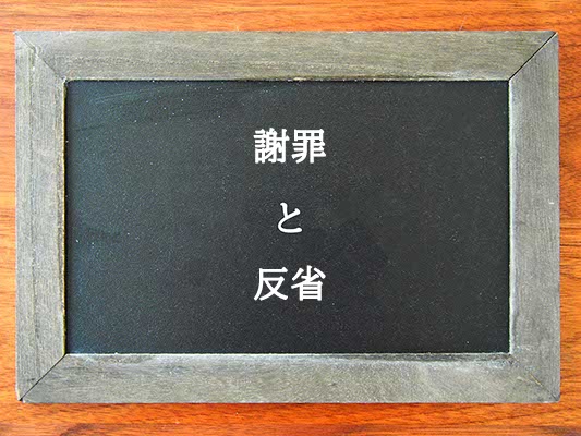 謝罪と反省の違いとは？違いを解説