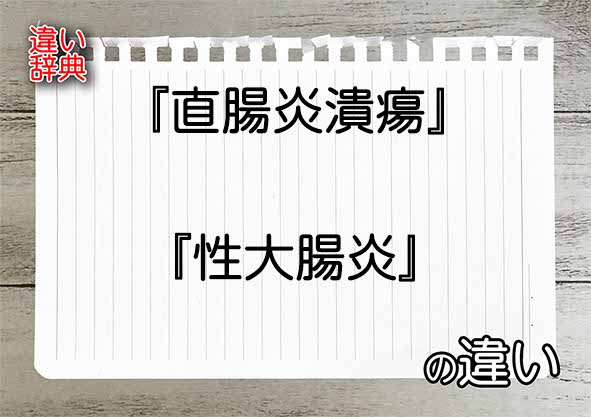 『直腸炎潰瘍』と『性大腸炎』の違いの意味を早わかり！