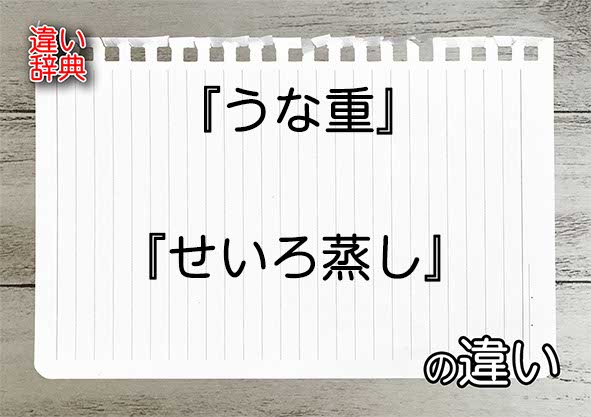 『うな重』と『せいろ蒸し』の違いの意味を早わかり！