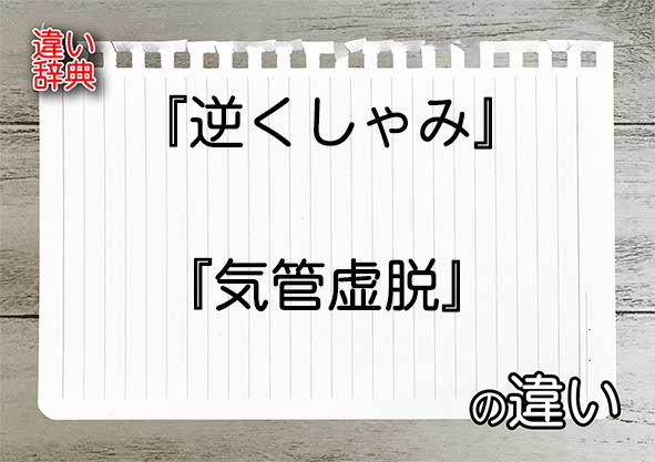 『逆くしゃみ』と『気管虚脱』の違いの意味を早わかり！