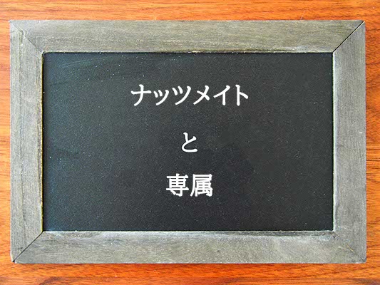 ナッツメイトと専属の違いとは？違いを解説