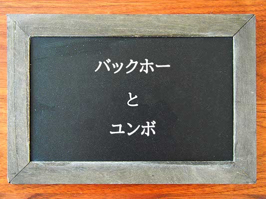 バックホーとユンボの違いとは？違いを解説