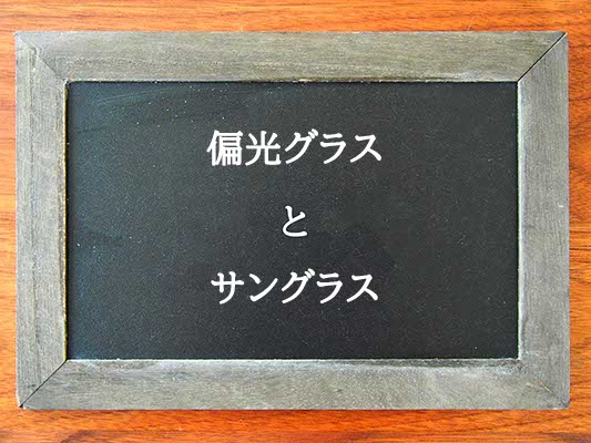 偏光グラスとサングラスの違いとは？違いを解説