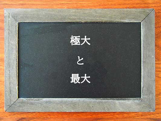 極大と最大の違いとは？違いを解説