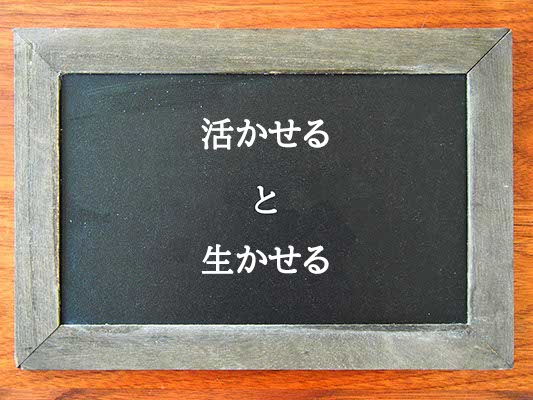 活かせると生かせるの違いとは？違いを解説